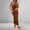 Coffee, variant on Women's Ribbed Bodycon Dress, Strapless Sleeveless Dress with Side Slit, Casual Knitted Tank Dress for Summer