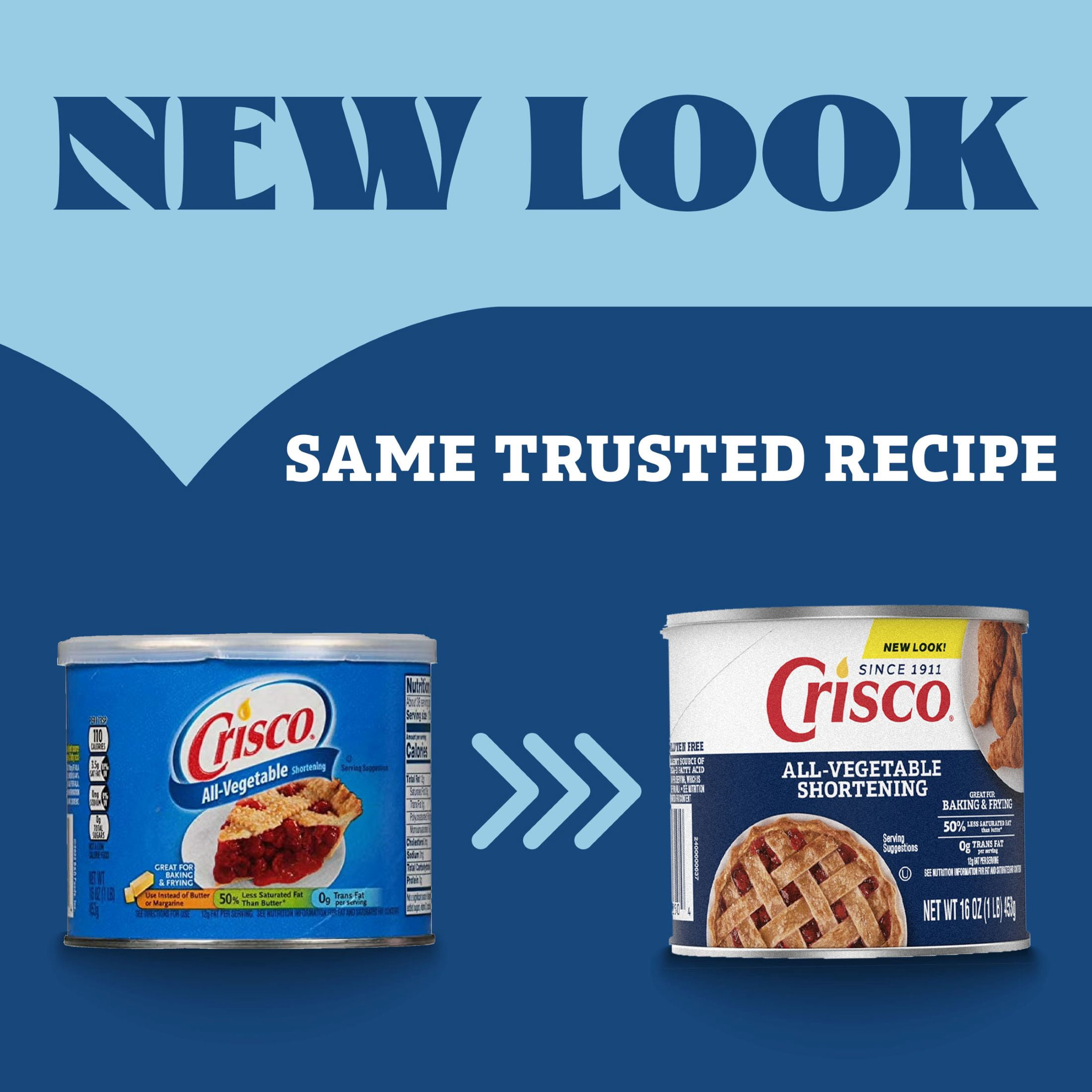 Crisco All-Vegetable Shortening, Whole, 16 oz Can