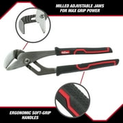 Hyper Tough 10-inch Groove Joint Pliers with Ergonomic Comfort Grips, 5178V