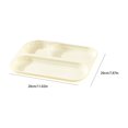 thumbnail image 3 of Compartment Serving Tray, Three Section Dinner Plate with Handles for Pasta Meat Vegetables and Side Dishes, Reusable Meal Prep Tableware for Home Kitchen Dining Parties and Gatherings, 3 of 3