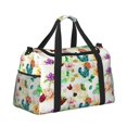 thumbnail image 2 of Fotbe Floral Vintage Bolsa de Viaje con Estampado, Bolsa de Fin de Semana para Mujer con Compartimento para Zapatos, Bolsa de Gimnasio con Bolsillo Húmedo, 2 of 7