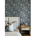 thumbnail image 3 of Chesapeake Begonia Indigo Floral Trail Wallpaper, 3 of 5