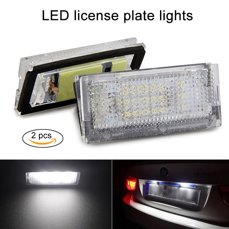 Led Lights E46 License Plate Bulb CAROOTU Pcs/Set Car LED Number