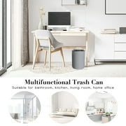 CERBIOR Bathroom Accessories Set Bath Ensemble Includes Soap Dispenser, Toothbrush Holder, Tumbler, Soap Dish for Decorative Countertop and Housewarming Gift (Grey)