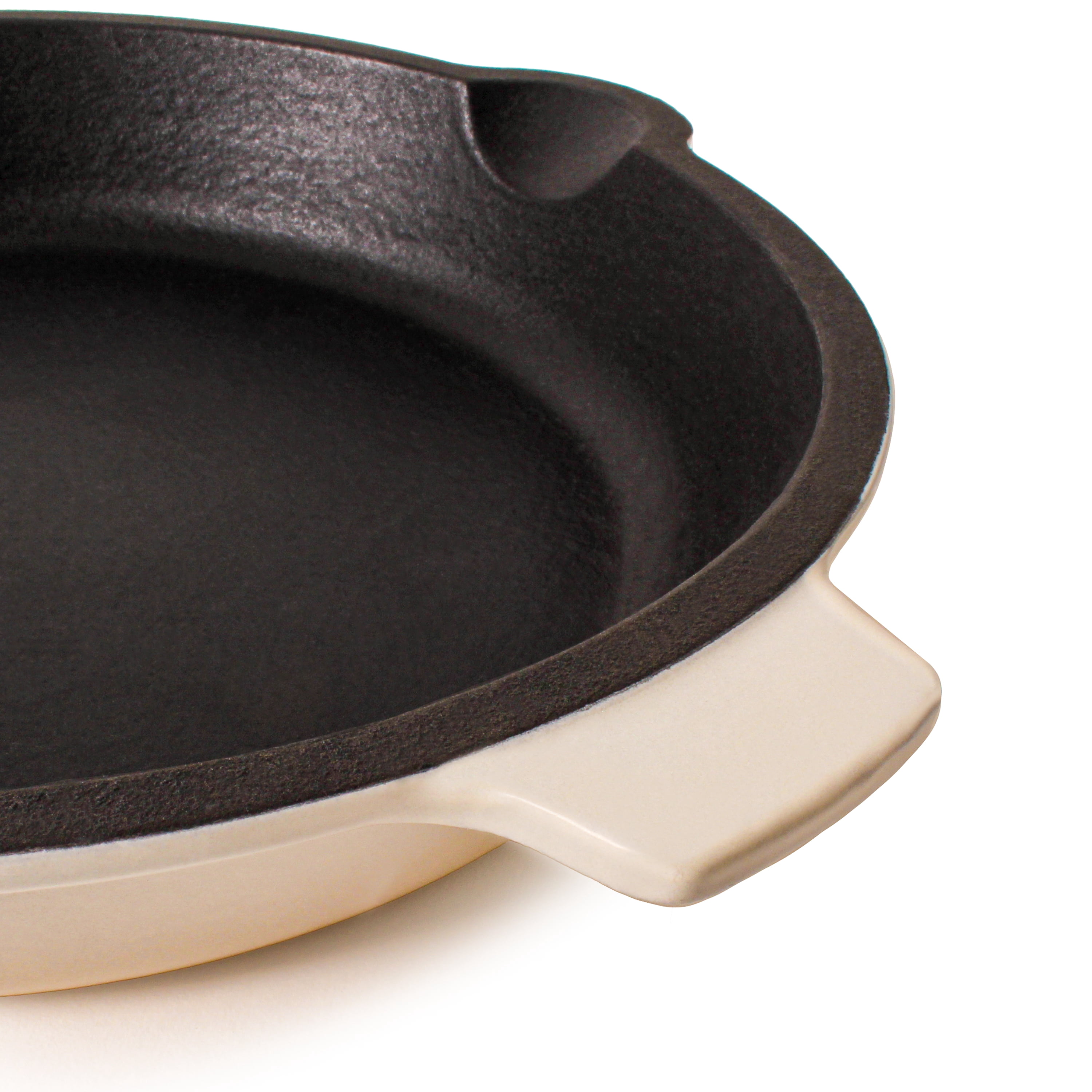 BergHOFF Neo 2pc Cast Iron 10" Fry Pan & 11" Grill Pan Cookware Set, Meringue