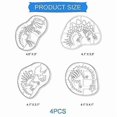 thumbnail image 2 of Dinosaur Cookie Fossil Cookie Cutter 4Pc Dinosaur Bone Fossil Mold for Baking Enthusiasts, 2 of 5