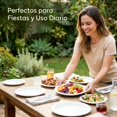 thumbnail image 2 of Platos Desechables Blancos 7/9 Pulgadas,100% Compostables | Hechos de Bagazo de Caña de Azúcar | Color Natural | Resistentes a Líquidos| Seguros | Ideales para Comidas al Aire Libre y Fiestas, 2 of 7