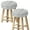 Light Gray, variant on Sunlit Bar Stool Covers - Set of 2 Round Bar Stool Seat Covers, Soft and Cushioned Bar Chair Covers, Easy to Install and Wash, Cover Only, 12 Inch Diameter, Gray