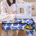 thumbnail image 4 of HELLHERO Indigo-dyed Tropical Foliage Sewing Machine Pad Premium Fabric Lightweight with 4 Pockets for Friend Family Gift Sewing Classes, 4 of 5