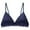 Blue, variant on Women's Seamless Ice Silk Strapless Bra With Backless Design Wirefree Front Closure Bra, Size M