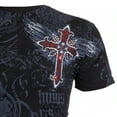 thumbnail image 5 of Archaic Affliction Men's T-Shirt RED FLAG Cross Wings Biker Black S-5XL, 5 of 7