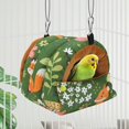 thumbnail image 2 of Casa de nido de pájaro, cabaña cálida de invierno para acurrucarse, cama de pájaro, hamaca colgante para loros, periquitos, periquitos, caique, cacatúas de Senegal, conures (pequeño, verde), 2 of 5