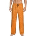 thumbnail image 5 of Mens Pajama Pants, Orange Glitter2 Soft Sleep & Lounge Pants for Men, Cuteness Casual PJ Bottoms Pants with Pockets, 5 of 7