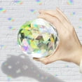 thumbnail image 3 of Cristal transparente Bola de cristal Prisma Suncatcher Rainbow Maker, Esfera facetada Mirando la bola para la ventana, Feng Shui, Decoración del jardín de la oficina en el hogar (100 mm3.94 pulgadas) Fason CZJJ-ZH105, 3 of 7