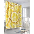 thumbnail image 3 of Boanket Polyester Fabric Summer Lemon Shower Curtain, Modern Oil Painting Yellow Fruits Waterproof Bathtub Curtain Bathroom Decor Set with Hooks 60 x 72 Inches,, 3 of 6