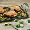 thumbnail image 3 of Anolon Advanced Home Hard Anodized Nonstick Double Burner Griddle with Roasting Rack, 2-Piece, Moonstone, 3 of 10