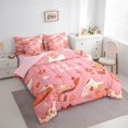 thumbnail image 3 of Homewish Kawaii Pink Boots Twin Bedding Sets 7-Piece for Preppy Kids Children,Western Cowgirl Bedding Comforter Set Microfiber,Stars Print Breathable Sheet Sets,Super Cozy Room Decor,Reversible, 3 of 8