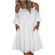 thumbnail image 1 of Vestidos Para Mujer Slip Dress Sundress Off The Shoulder Vestido Con Paneles de Encaje A Line Midi Odeerbi ODB165757, 1 of 5