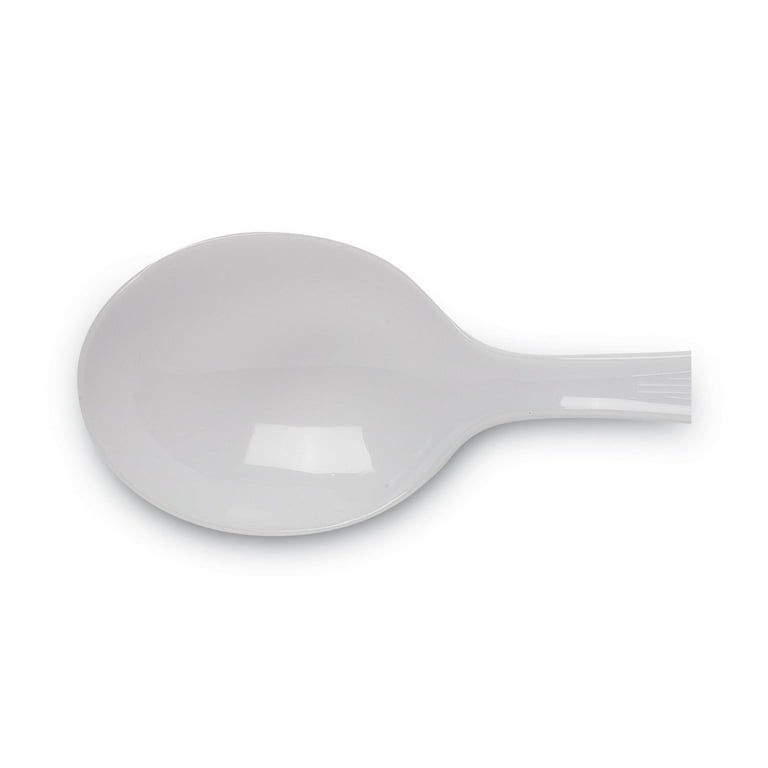 Plastic Cutlery, Heavyweight Soup Spoons, White, 1,000/Carton Plastic Cutlery, Heavyweight Soup Spoons, White, 1,000/Carton