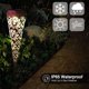 thumbnail image 5 of Luz Solar, Paquete De 2 Luces Solares De Metal Para Camino, Luz De Pico Para Césped, Al Aire Libre, Ip65, Lámpara De Noche Impermeable, Estrellas Blancas Cálidas Y Patrón De Rosas, Iluminación De Pais Muyoka Hogar, 5 of 6