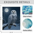 thumbnail image 3 of Diamond Art Kit for Adults, Snowy Owl Moonlit Forest Night Diamond Painting for Adults Beginners, DIY Diamond Art Painting Kits, 5D Diamond Painting Crafts for Home Decor 12x16 Frameless, 3 of 7