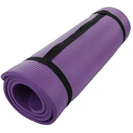 Shop4Omni Yoga mat 72" X 24" - Extra Thick Exercise Mat - with Carrying Strap for Travel - Purple
