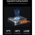 thumbnail image 2 of MINISFORUM AI X1 Pro-470 Mini PC AMD Ryzen AI 9 HX 470(12C/24T) 32GB DDR5 1TB SSD Desktop Computer, HDMI|DP|2xUSB4 Output, 2xRJ45 Port, WiFi7, 2 of 7