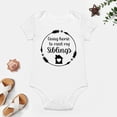 thumbnail image 4 of Going Home to Meet My Siblings - Baby Clothes - Funny Newborn Bodysuit Outfits for Boys And Girls White-style-1 9months, 4 of 7