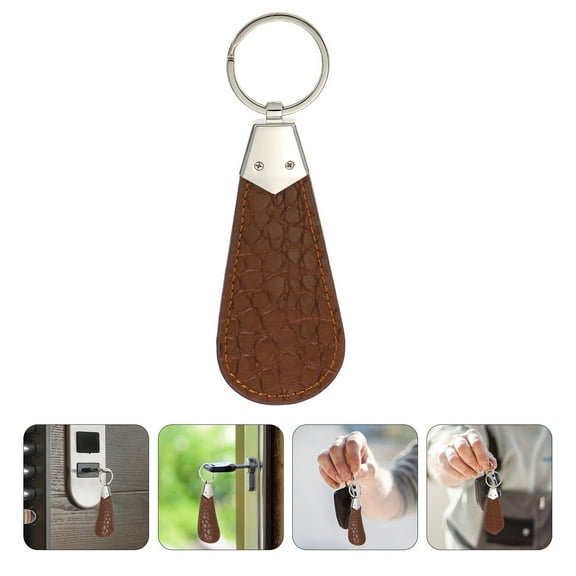 LEORX Portable Shoe Horn Brown For Travel 1Pack