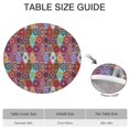 thumbnail image 6 of Multicolor Ethnic Diamond Pattern Round Fitted Tablecloth with Elastic Edge,Dining Table Cover Waterproof,Outdoor Round Tablecloth for Camping,Dining,Indoor and Outdoor, 6 of 7