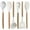 White, 6Pcs, variant on IOCBYHZ Silicone Cooking Utensils 6Pcs- Heat Resistant Kitchen Utensil Set with Wooden Handles, Spatula,Turner, Slotted Spoon, Pasta server, Kitchen Gadgets Tools Sets for Non-Stick Cookware (White)