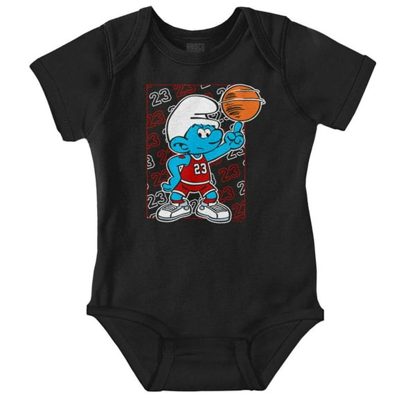 The Smurfs Athlete Basketball Player Romper Boys or Girls Infant Baby Brisco Brands NB