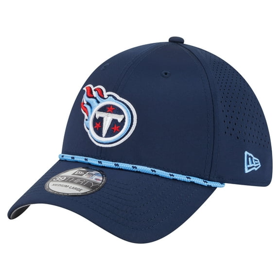 Men's New Era Navy Tennessee Titans Perforated 39THIRTY Flex Hat