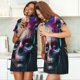 thumbnail image 4 of Disketp Modern Abstract Colorful Skull B para Camisón Corto de Manga Corta para Mujeres, Camisón Cómodo con Escote Redondo, Bonito y Confortable, 4 of 6