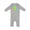AC-Heather Grey, variant on Dinosaur First Birthday Party Baby Romper Coveralls