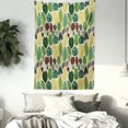 thumbnail image 3 of Tropical Tapestry, Vintage Style Detailed Nature Scenery of Leaves, Wall Hanging for Bedroom Living Room Dorm Decor, 60W X 80L Inches, Beige Hunter Green Redbrown Pale Reseda Green, by Ambesonne, 3 of 5