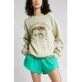 thumbnail image 2 of Johnny Cash Women's Oversized Overdye Crewneck Sweatshirt By Merch Traffic (X-Large, Khaki Overdye), 2 of 6
