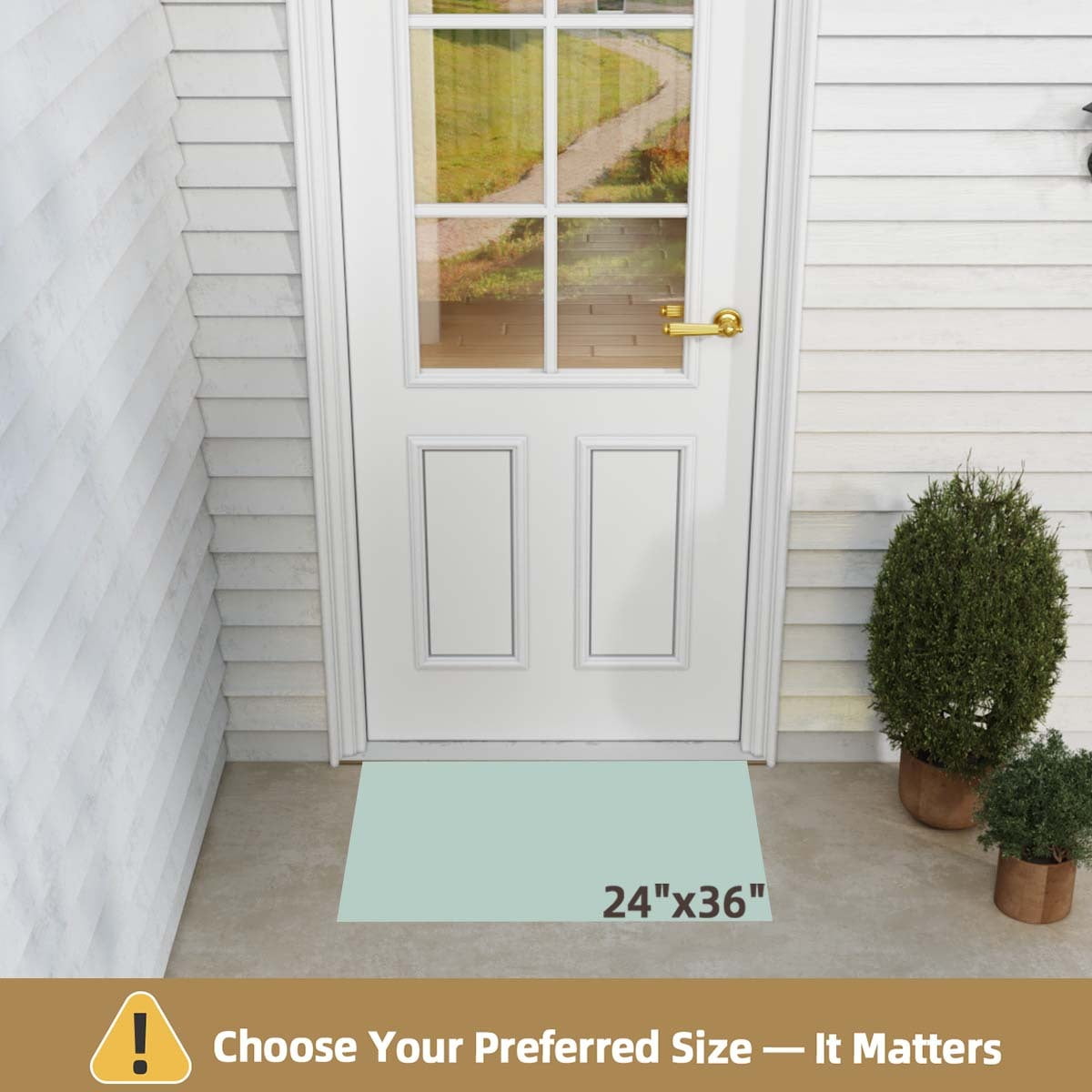 PABUBE Outdoor Doormat, British Shorthair Welcome Mat, Heavy Duty Durable Doormat Outdoor Entrance, Non-Slip Dirt & Mud Trapper Outdoor Mat for Front Doors