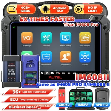 Autel MaxiIM IM608 II Key Fob Car Diagnostic Scan Tool with XP400 PRO, Advanced , CANFD/DoIP, with Free MKPA-KIT, G-BOX2 & APB112