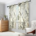 thumbnail image 2 of Yayeee Window Curtains Set of 2 for Living Room Light Filtering 63"x42", Beige Birds, 2 of 7