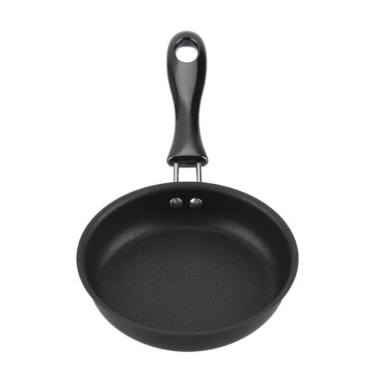 Fry Pan Non Stick Surface Smokeless Kitchen Cookware Small Saute Pan  Induction Omelette Pan for Induction Cooker Gas RV Black