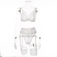 thumbnail image 1 of Explosivo 2023 ropa de mujer cómodo encaje suave transparente mujer sexy traje de tres piezas blanco L XianweiShao 1327533017411, 1 of 1