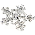 thumbnail image 2 of Silver Christmas Snowflake Crystal Brooch Pin, 2 of 3