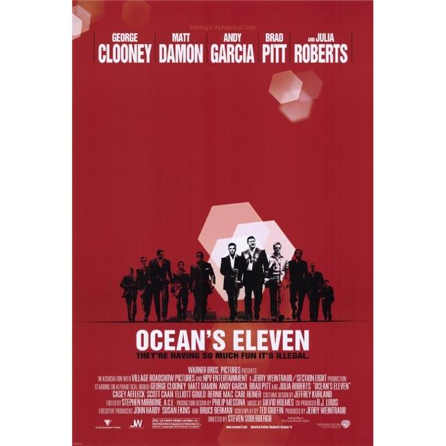 Pop Culture Graphics MOVAF9233 Oceans Eleven Movie Poster Print, 27 x 40
