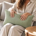 thumbnail image 4 of Soft Corduroy Decorative Throw Pillow Covers 20x12in，Set of 2, Mordern Nordic Home Decor, Boho Farmhouse Cushion Covers for Couch Bed Sofa Living Room, 4 of 4
