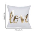 thumbnail image 3 of Pillow Case Polyester Doll Gold Plated Love Throw Pillow Without Core Creative Simple Cushion Pillow Cover Heart Shaped Square Rollback, 3 of 9
