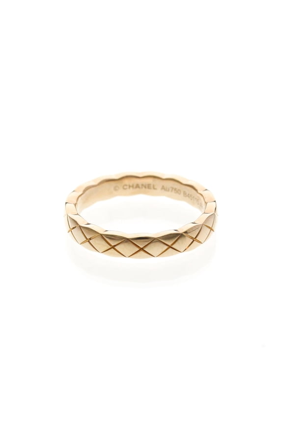 Pre-Owned Chanel Coco Crush Ring Mini Model Pink Gold (18K) Fashion No Stone Band Ring Pink Gold