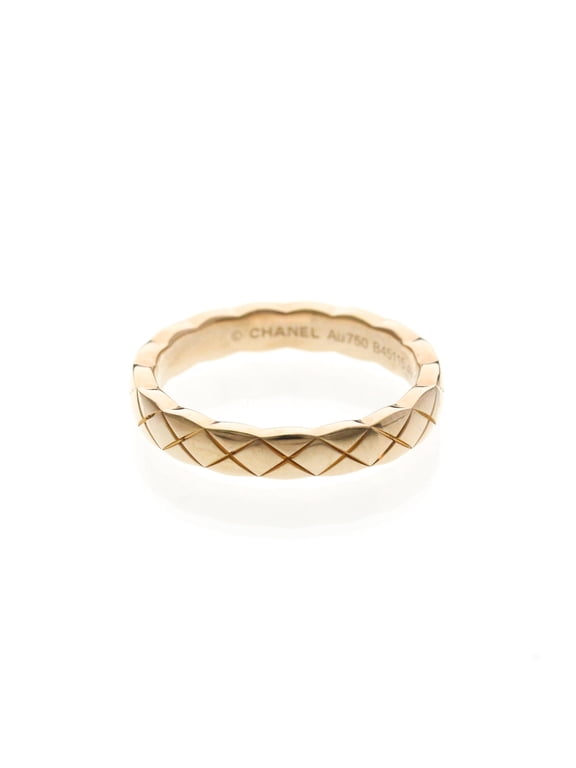 Pre-Owned Chanel Coco Crush Ring Mini Model Pink Gold (18K) Fashion No Stone Band Ring Pink Gold