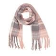 thumbnail image 2 of Pink Scarfs Scarf Thermal Scarf for Women Fall Winter Scarf Classic Tassel Plaid Scarf Warm Soft Chunky Large Blanket Wrap Shawl Scarves 1 Pack Warm Scarf, 2 of 4