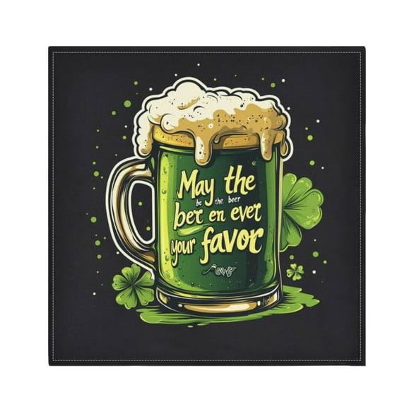 Qxltty Stpatricks Day Beer Napkins 20×20in Perfect for Parties Dinners Weddings Cocktail Housewarming Cloth Napkins Set of 6
